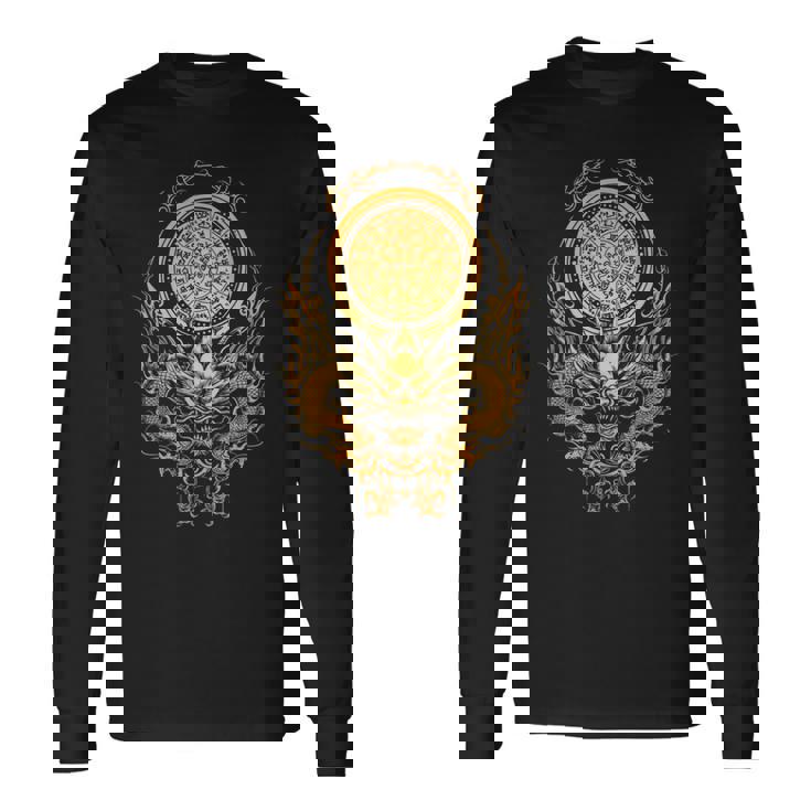 龍体文字フトマニ図 幸運 長袖Tシャツ