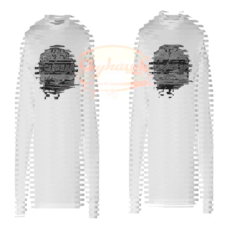 172Kyhawk ヴィンテージ レトロ 飛行機 フライングパイロット 長袖Tシャツ