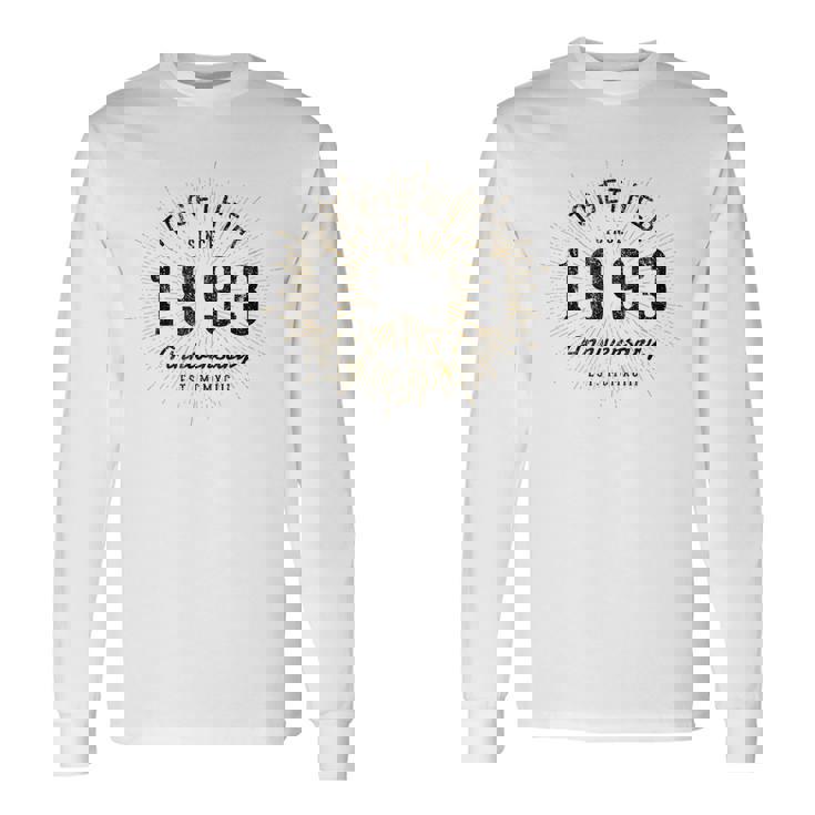 1993年から一緒にいるカップルの記念日のデザイン 長袖Tシャツ