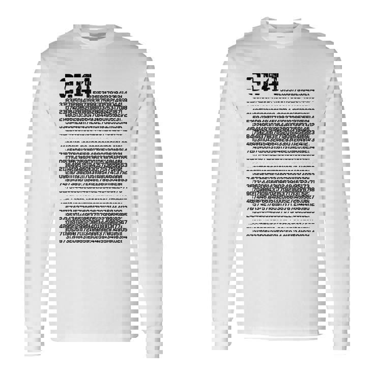 314 円周率の日 数学 非合理数 円周率 長袖Tシャツ