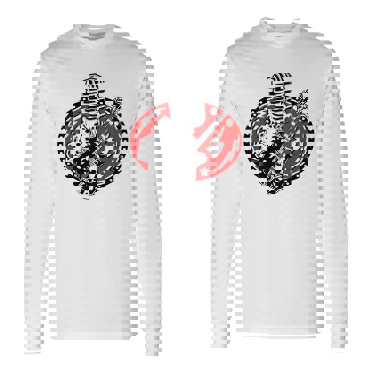 50年代ロカビリー ロックンロール ダンスパーティー レトロ 60年代音楽 長袖tシャツ 長袖Tシャツ ギフトのアイデア