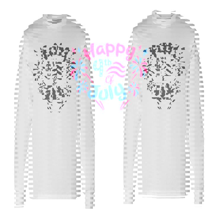 7月4日 花火監督 おかしな家族花火 長袖Tシャツ