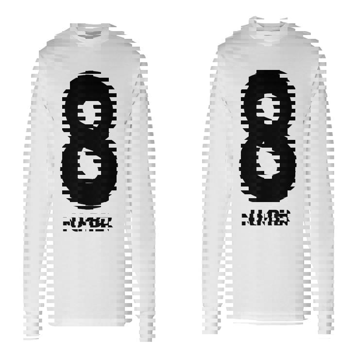 8 数字 長袖Tシャツ