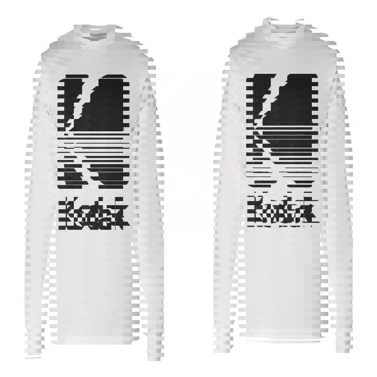 80年代ヴィンテージコダックロゴ ブラック 長袖Tシャツ ギフトのアイデア