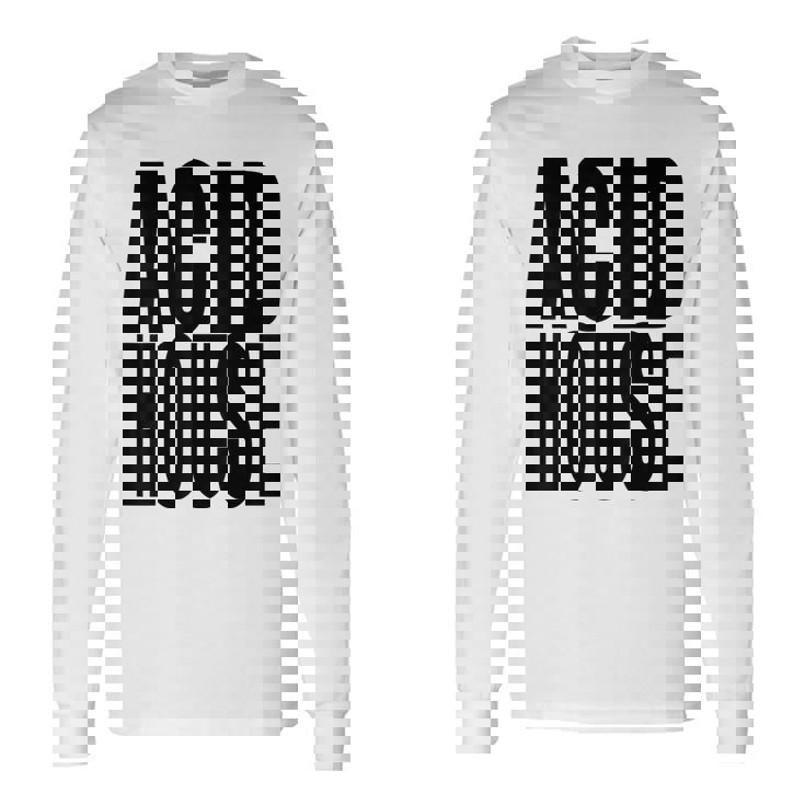 Acid House Music 90年代 Edm Rave Festival Dance Lover 長袖Tシャツ