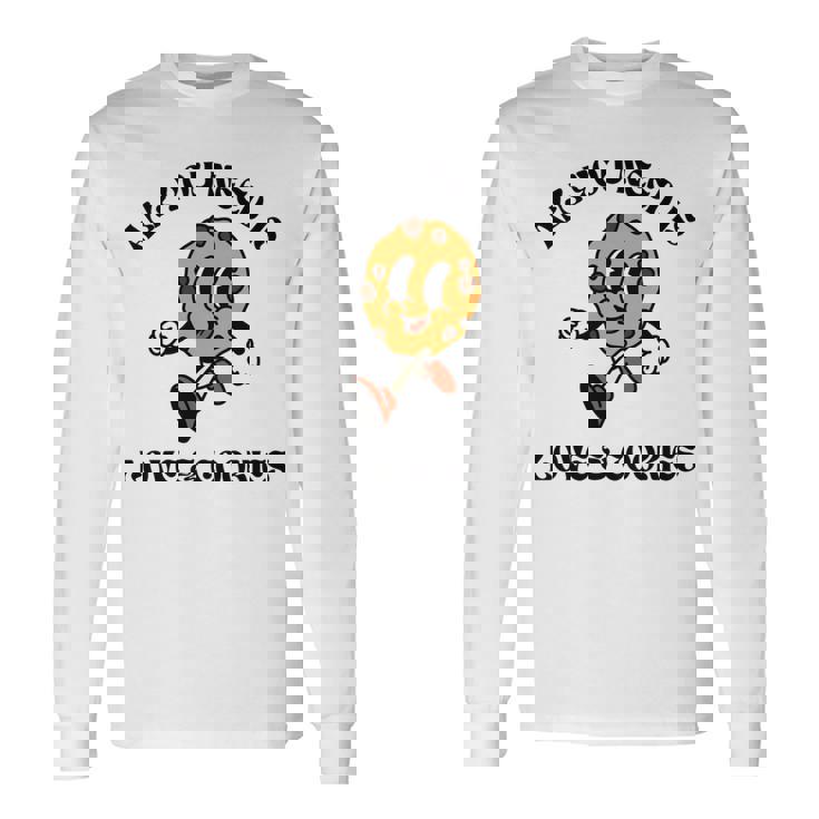 All You Need Is Love And Cookies レトロ 70年代 かわいい ハッピークッキー 長袖tシャツ 長袖Tシャツ