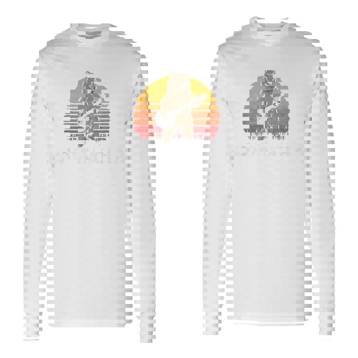 Appalachia Bluegrass Banjo Bear Retro 長袖Tシャツ