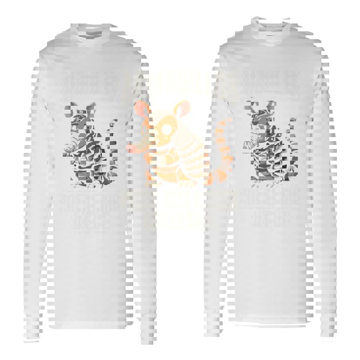 Armadillo かわいいアーマー アニマル アルマジロ 長袖tシャツ 長袖Tシャツ