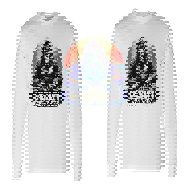 Bassquatch 音楽愛好家のためのサスカッチdjデザイン 長袖Tシャツ