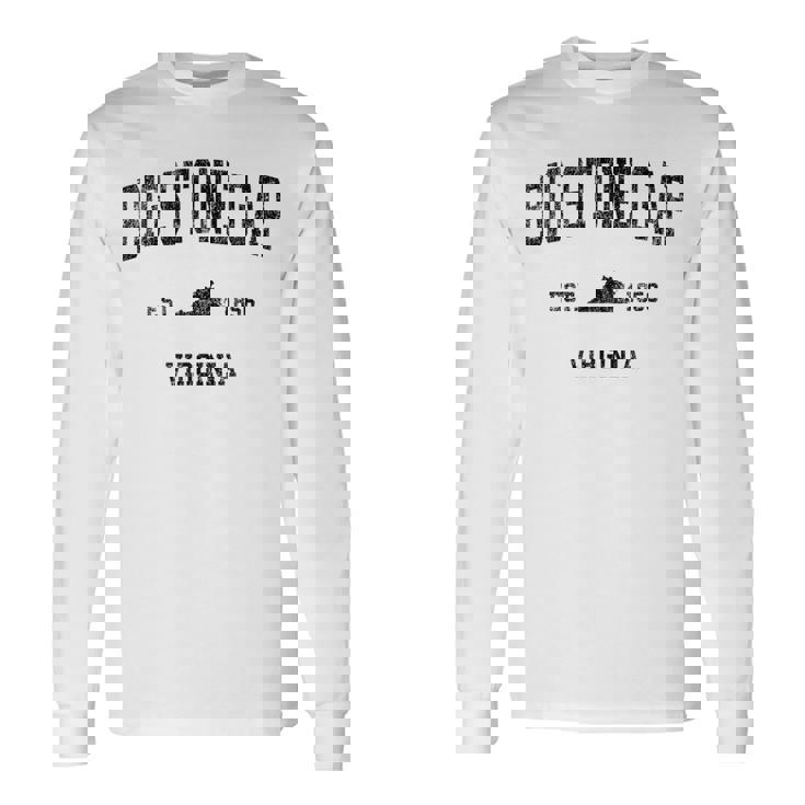 Bigtone Gap バージニアa ビンテージ スポーツデザイン ブラックプリント 長袖Tシャツ