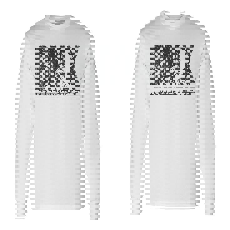 Bmxビンテージバイクファンの贈り物少年少女自転車bmx 長袖Tシャツ