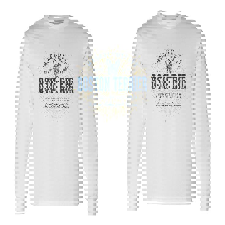 Boston Terrierギフトヴィンテージボストン・テリア 長袖Tシャツ