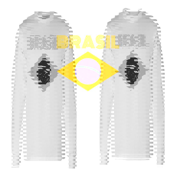 Brasilブラジルブラジル国旗 長袖Tシャツ ギフトのアイデア