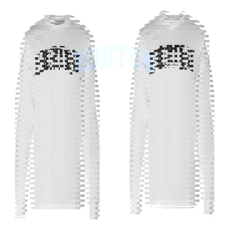 Burton Michigan Mi ヴィンテージ スポーツデザイン ネイビーデザイン 長袖Tシャツ