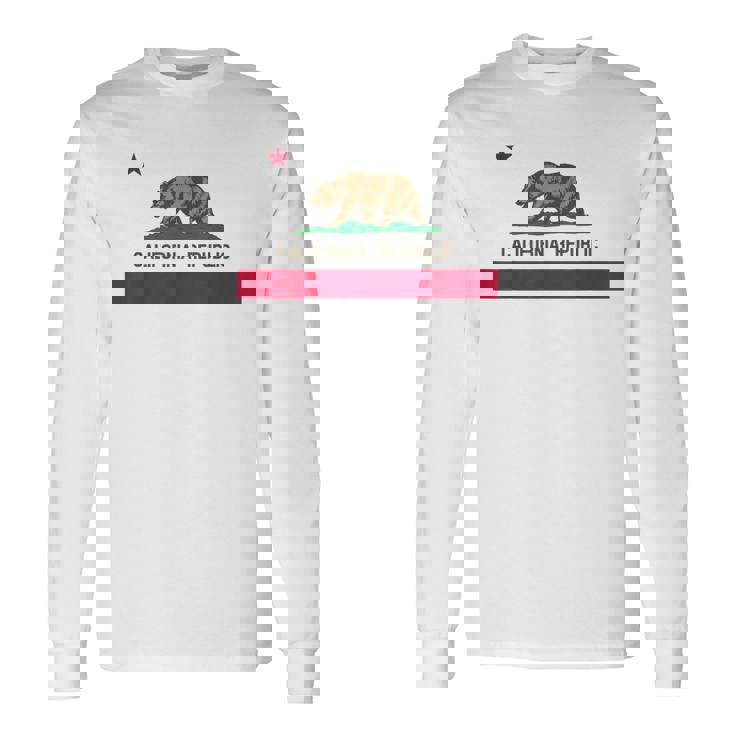 California Republic ノベルティ カリフォルニアベア カリフォルニアフラッグ 長袖Tシャツ
