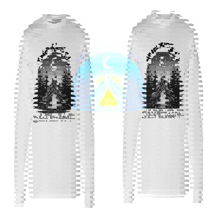 Campingtars タイムアウト リラックス ホリデー キャンプ キャンパー 自然 長袖Tシャツ