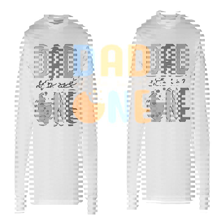 Dad Of Theweet One クッキーとミルク 1歳の誕生日パーティー 長袖Tシャツ ギフトのアイデア