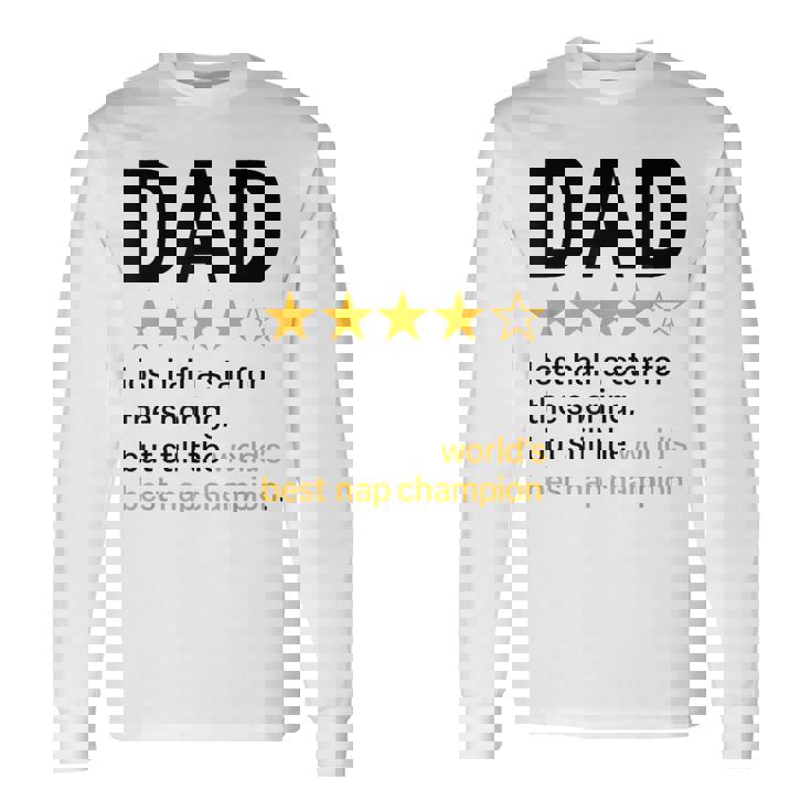 Dadtar Rating いびきジョーク 世界最高のお昼寝チャンピオン 長袖Tシャツ