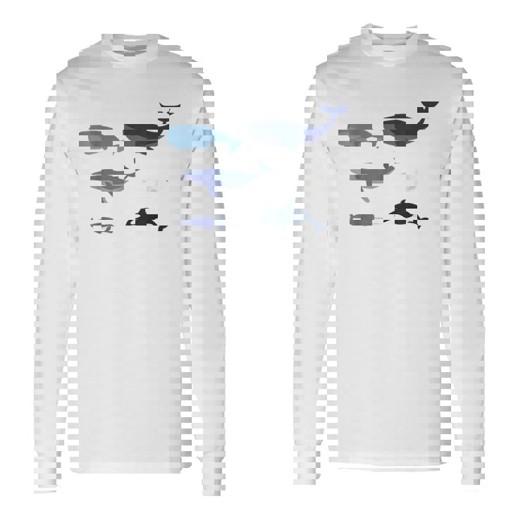 De Ballena Para Los Amantes De Las Ballenas Azul Beluga Orca Y Más Camiseta de manga larga