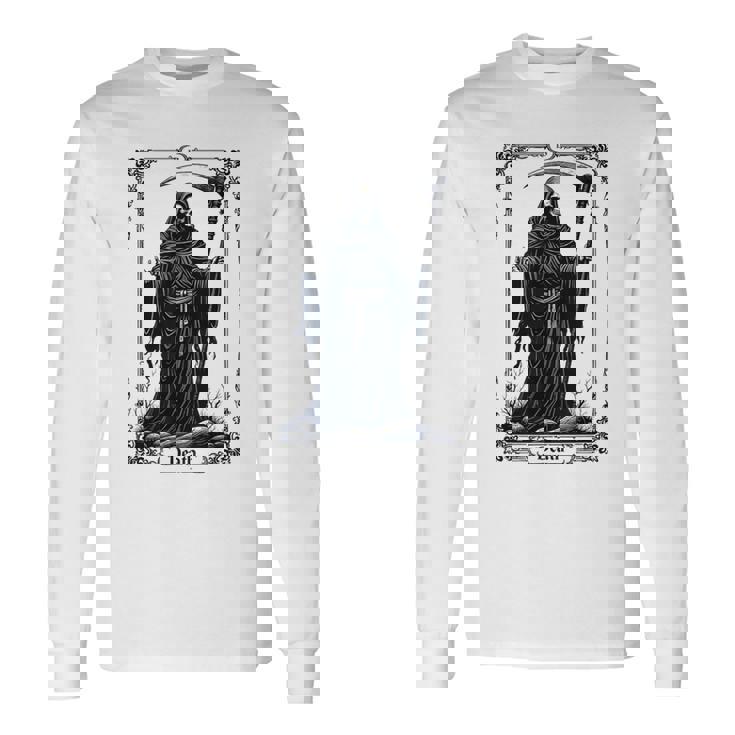 Death Tarot Card 13 Craft Gothic Reaper Aesthetic 長袖Tシャツ