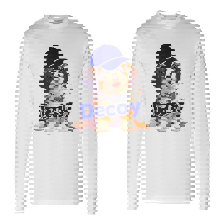 Decoy 愛犬 子犬 デコピン Decoy Kooikerhondje Puppy 長袖Tシャツ ギフトのアイデア