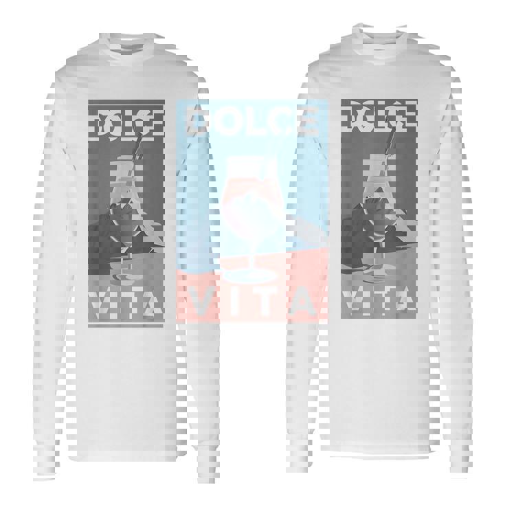 Dolceita Aesthetic Painting Italia Mountains Hikingpritz 長袖Tシャツ