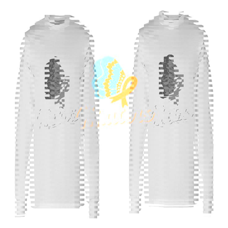 Early Detection Matters Ribbon Appendix Cancer Awareness 長袖tシャツ 長袖Tシャツ