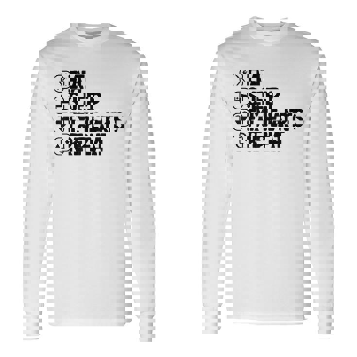 Eatleep Fix Heartsリピート心臓専門医心臓病学 長袖Tシャツ