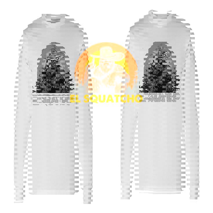 Elquatcho 面白いシンコ・デ・マヨ ビッグフット サスカッチ 長袖Tシャツ
