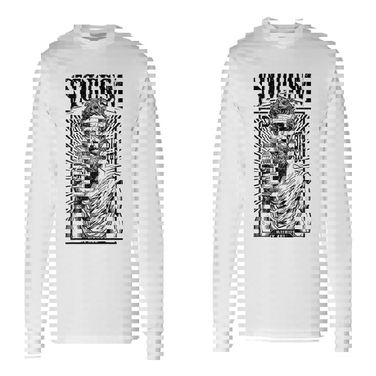 Estoicismo Filosofía Divertida Marco Aureliointage Anuncio Estoico Camiseta de manga larga