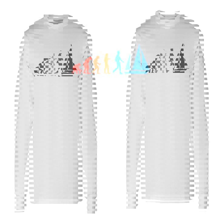 Evolution Graphic ヨット 船長 セーリング 海 ボート ヨット 長袖Tシャツ