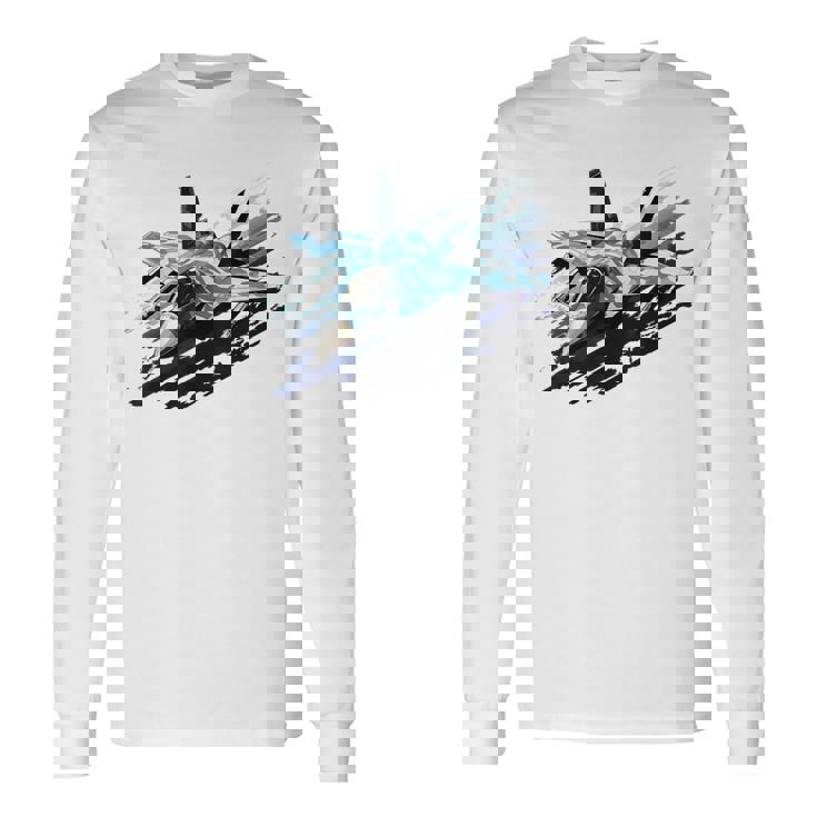 F-15 ストライク イーグル ミリタリー 戦闘機 ジェット キッズ 幼児 男の子 男性 長袖Tシャツ