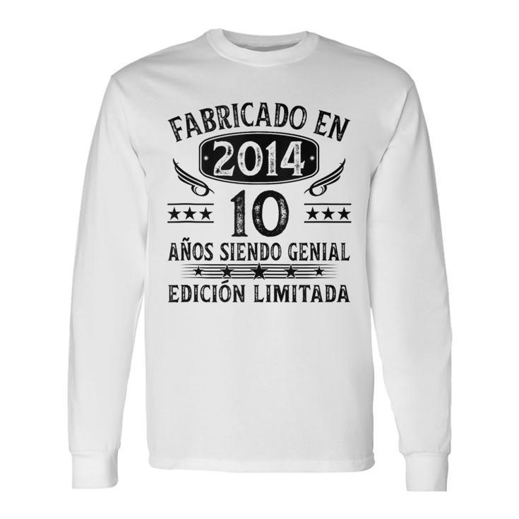 Fabricado En 2014 10 Años Cumpleaños Niño Made In 2014 In Mangas Camiseta de manga larga