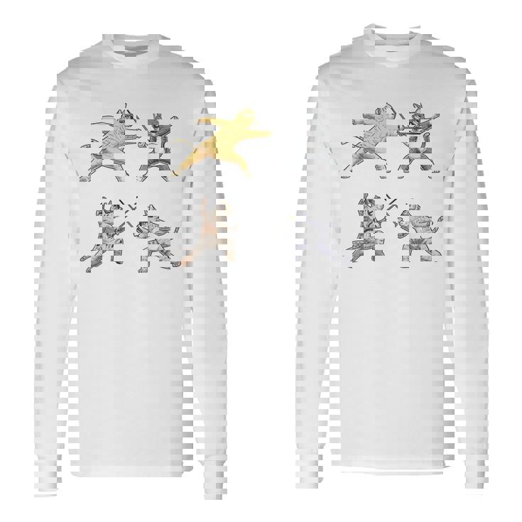 Fencer 猫 エペフェンシング付き 長袖Tシャツ