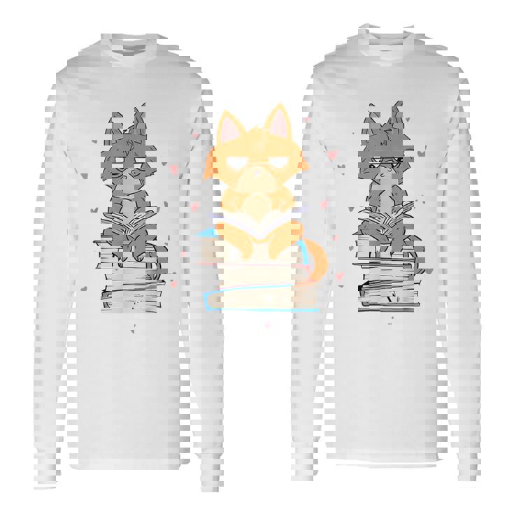 Cat & Amp Amp Book Lover シャツ 猫と本の愛好家 長袖Tシャツ
