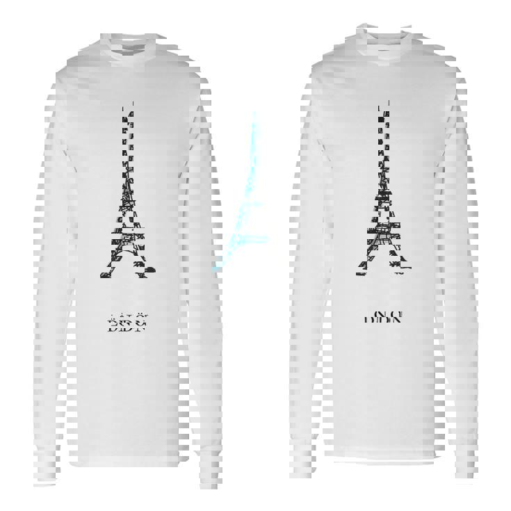 Europe ロンドン ブリテン エッフェル塔 パリ フランス 長袖Tシャツ