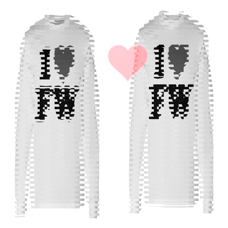 I Heart Fw Initials I Love FW First And Last Name F W 長袖Tシャツ
