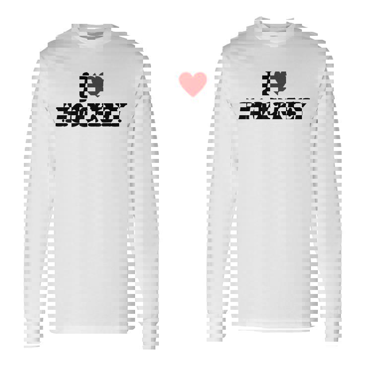 I Heart Hockey 長袖Tシャツ