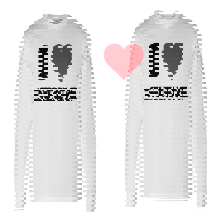 I Heart Kurumi ファーストネーム I Love パーソナライズ 長袖Tシャツ