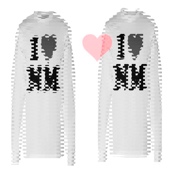 I Heart Nm Initials I Love NM First And Last Name N M 長袖Tシャツ