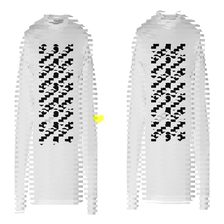 Heart Yellow 長袖tシャツ 長袖Tシャツ