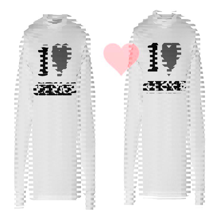 I Heart ちかげ 名 I Love パーソナライズ 長袖tシャツ 長袖Tシャツ