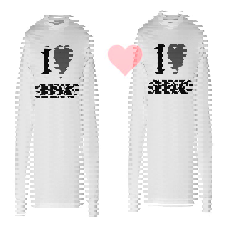 I Heart 白子ジャパンラブ 日本のお土産品 長袖Tシャツ