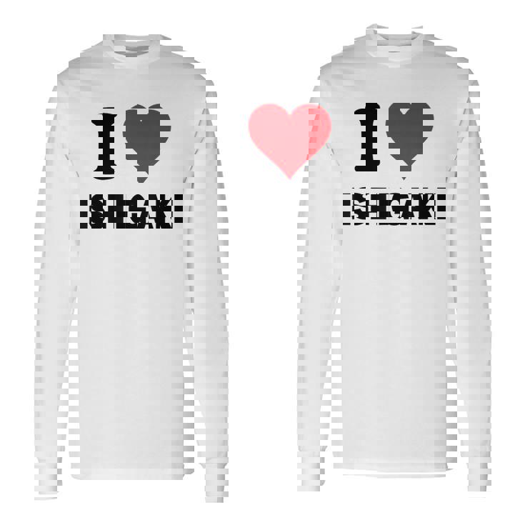 I Heart 石垣 Japan Love 日本土産 長袖Tシャツ