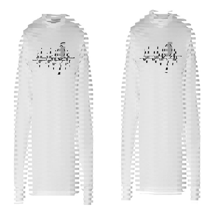 Heartbeat Ecg テニスラック メンズ レディース キッズ 長袖Tシャツ