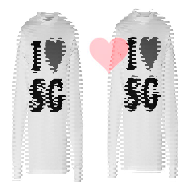 I Heartg イニシャル I LoveG 姓 G 長袖Tシャツ