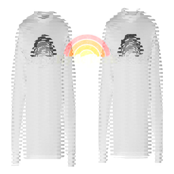 Hyde Park New York Ny ヴィンテージ 70年代 レトロレインボーデザイン 長袖Tシャツ