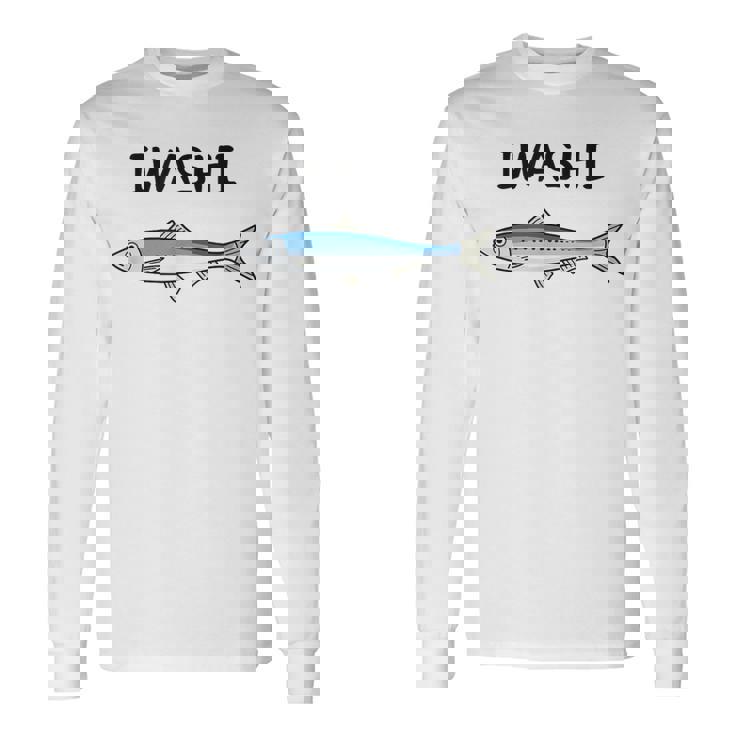 Iwashi イワシ 鰯 魚好き 願掛け 釣り好き 海釣り 趣味 おもしろ 寿司ネタ 趣味釣り 船釣り 釣り 長袖Tシャツ