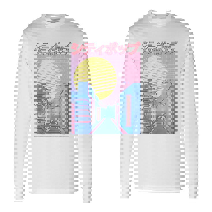 Japan City Pop カワイイ 80年代 日本アニメ 音楽 美学 長袖Tシャツ