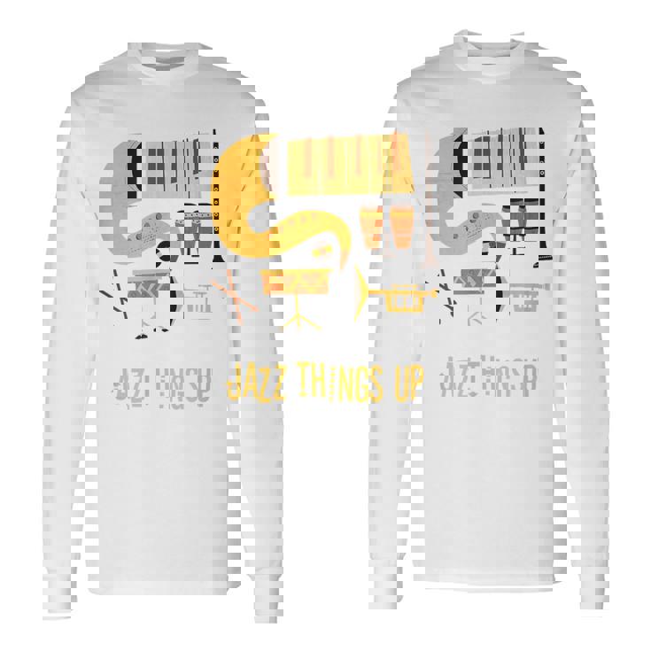 Jazz Things Up ヴィンテージジャズミュージック 長袖Tシャツ
